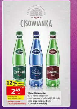 Auchan Woda mineralna Cisowianka oferta