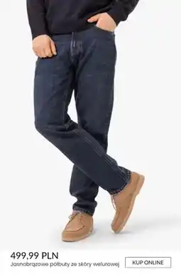Ryłko Jasnobrązowe półbuty ze skóry welurowej oferta