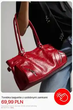 Cropp Torebka baguette z ozdobnymi zamkami Cropp oferta