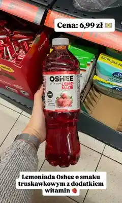 Biedronka Lemoniada Oshee Vitamin Lemonade o smaku truskawkowym oferta