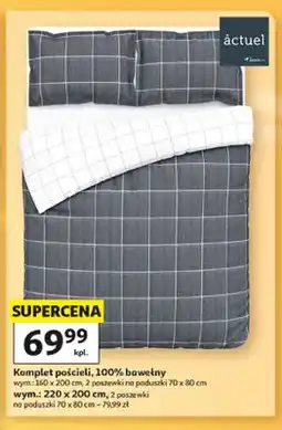 Auchan Komplet pościeli 100% bawełny Actuel 160x200 cm oferta