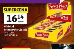 Auchan Wafelki Prince Polo Classic 21-pak oferta