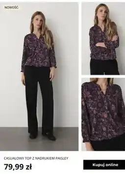 Greenpoint Casualowy top z nadrukiem paisley Greenpoint oferta