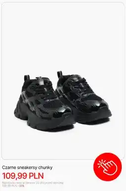 Cropp Czarne sneakersy chunky Cropp oferta