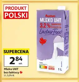 Auchan Mleko UHT bez laktozy Auchan 3,2% oferta