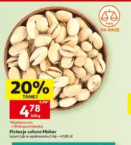 Auchan Pistacje solone Makar luzem oferta