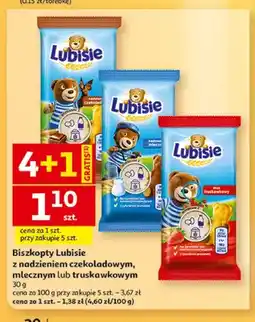 Auchan Biszkopty Lubisie z nadzieniem czekoladowym oferta