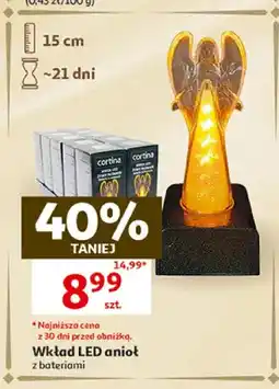 Auchan Wkład LED anioł z bateriami Cortina oferta