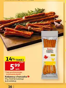 Auchan Kabanosy z kurczaka Auchan oferta