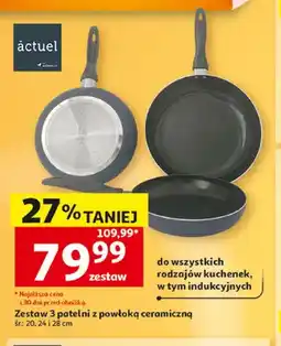 Auchan Zestaw 3 patelni z powłoką ceramiczną Actuel oferta