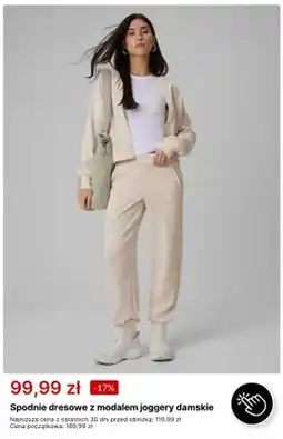 4F Spodnie dresowe z modalem joggery damskie oferta