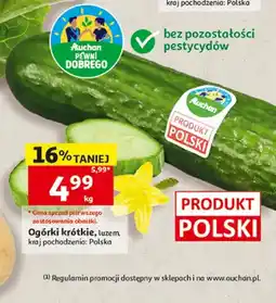 Auchan Ogórki krótkie luzem Auchan Pewni Dobrego oferta