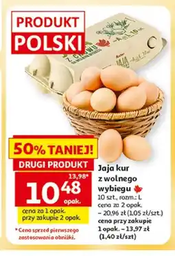 Auchan Jajka kurze kur z wolnego wybiegu rozm. L Auchan oferta