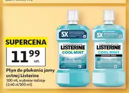 Auchan Płyn do płukania jamy ustnej Listerine Cool Mint łagodny smak oferta