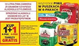 Kaufland Wszystkie piwa w puszkach w 4-pakach oferta