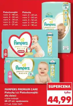 Kaufland Pieluchy lub Pieluchomajtki dla dzieci Pampers Premium Care oferta