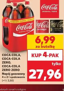 Kaufland Napój gazowany Coca-Cola, Coca-Cola Zero, Coca-Cola Zero Zero oferta
