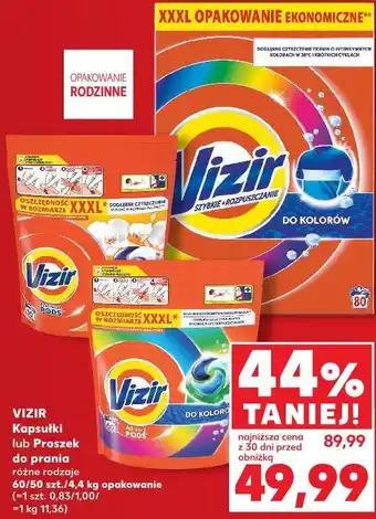 Kapsułki lub Proszek do prania Vizir