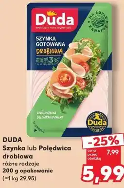 Kaufland Szynka lub Polędwica drobiowa Duda oferta