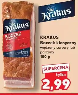Kaufland Boczek klasyczny wędzony surowy lub parzony Krakus oferta