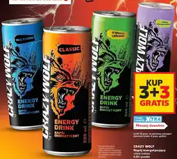Kaufland Napój energetyzujący Crazy Wolf różne rodzaje oferta