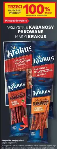 Kaufland Wszystkie kabanosy pakowane Krakus oferta