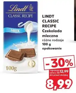 Kaufland Czekolada mleczna Lindt Classic Recipe oferta