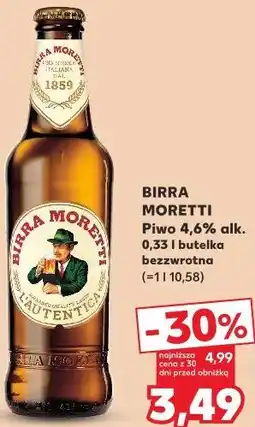 Kaufland Piwo 4,6% alk. Birra Moretti oferta