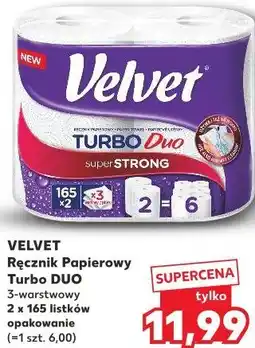 Kaufland Velvet Ręcznik Papierowy Turbo DUO, 3-warstwowy oferta