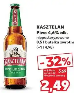 Kaufland Kasztelan Piwo 4,6% alk. niepasteryzowane oferta