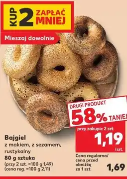 Kaufland Bajgiel z makiem, z sezamem, rustykalny oferta