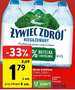 Intermarche Woda źródlana ŻYWIEC ZDRÓJ oferta