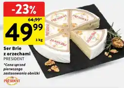 Intermarche Ser Brie z orzechami President oferta