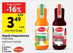 Intermarche Napój niegazowany FORTUNA wybrane rodzaje oferta