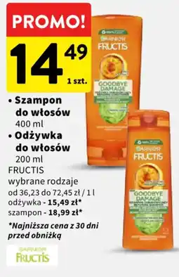 Intermarche Szampon do włosów i Odżywka do włosów FRUCTIS oferta