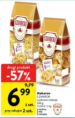 Intermarche Makaron CZANIECKI wybrane rodzaje oferta