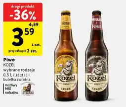 Intermarche Piwo KOZEL wybrane rodzaje oferta