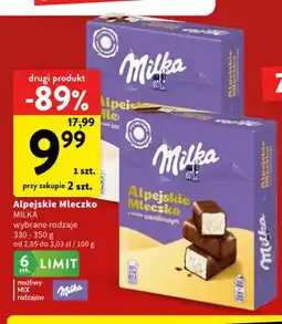 Intermarche Alpejskie Mleczko Milka oferta