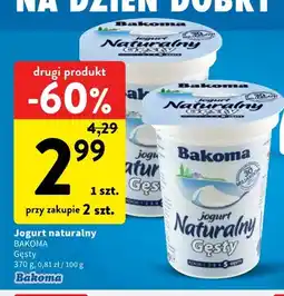 Intermarche Jogurt naturalny gęsty Bakoma oferta