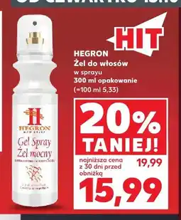 Kaufland Żel do włosów w sprayu Hegron oferta