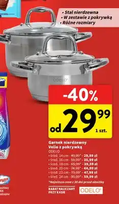 Intermarche Garnek nierdzewny Velio z pokrywką Odelo 14 cm oferta