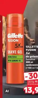 Kaufland Żel do golenia Fusion Sensitive Gillette oferta