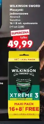 Kaufland Maszynki jednorazowe Xtreme3 Sensitive Wilkinson Sword oferta