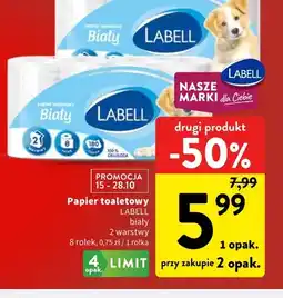 Intermarche Papier toaletowy Labell biały 2 warstwy 8-pak oferta