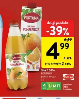 Intermarche Sok Fortuna pomarańcza 100% oferta