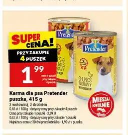 Twój Market Karma dla psa Pretender puszka z wołowiną oferta