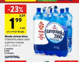 Intermarche Woda mineralna Staropolanka 2000 oferta