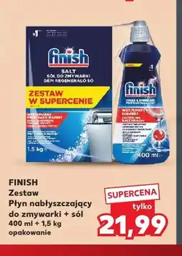 Kaufland Zestaw płyn nabłyszczający do zmywarki + sól Finish oferta