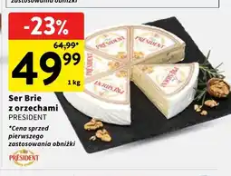 Intermarche Ser brie z orzechami President oferta