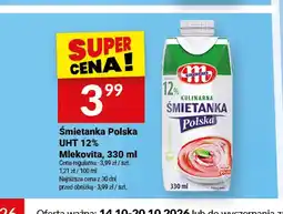 Twój Market Śmietanka Polska UHT Mlekovita 12% oferta